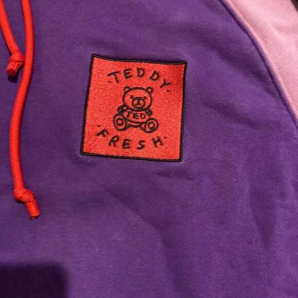 Teddy Fresh Color Block Pastel‎ Hoodie  Mens Size Large - Picture 5 of 12